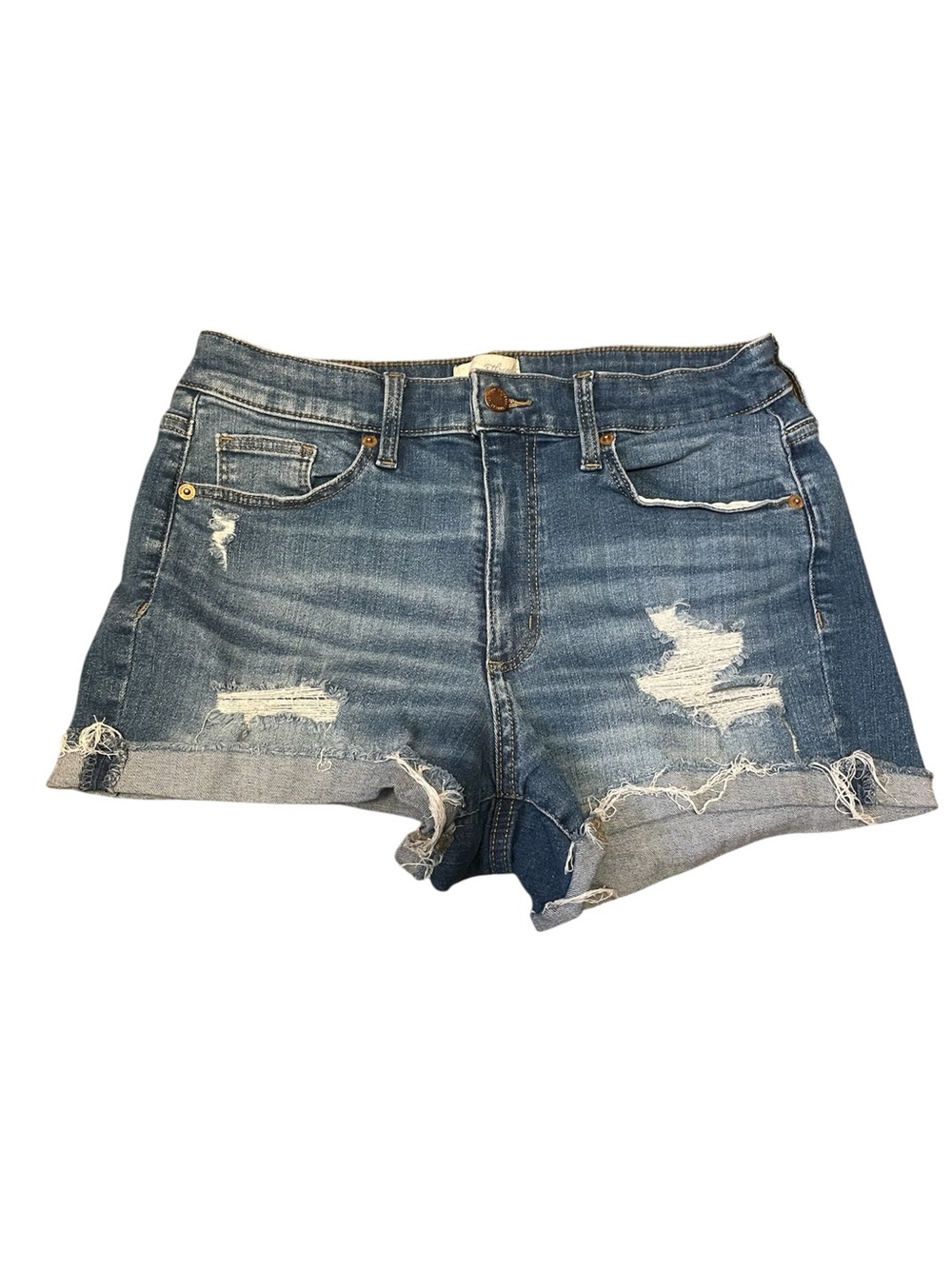 Women's Distressed Denim Shorts - Blue Size 8 EUC Universal Thread